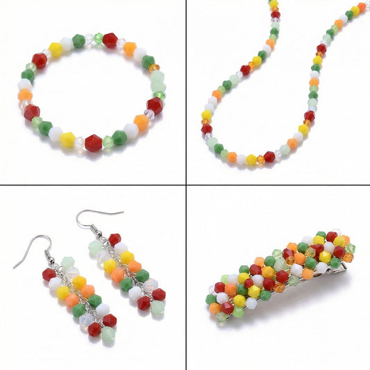 Mixed Faceted Artificial Crystal Beads