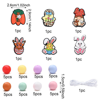 Rainbow Silicone Beads