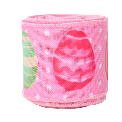 Easter Wired Edge Burlap Ribbon