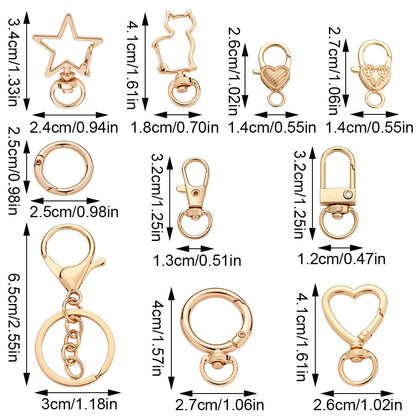 Golden & Silver Keychain Clasp Set