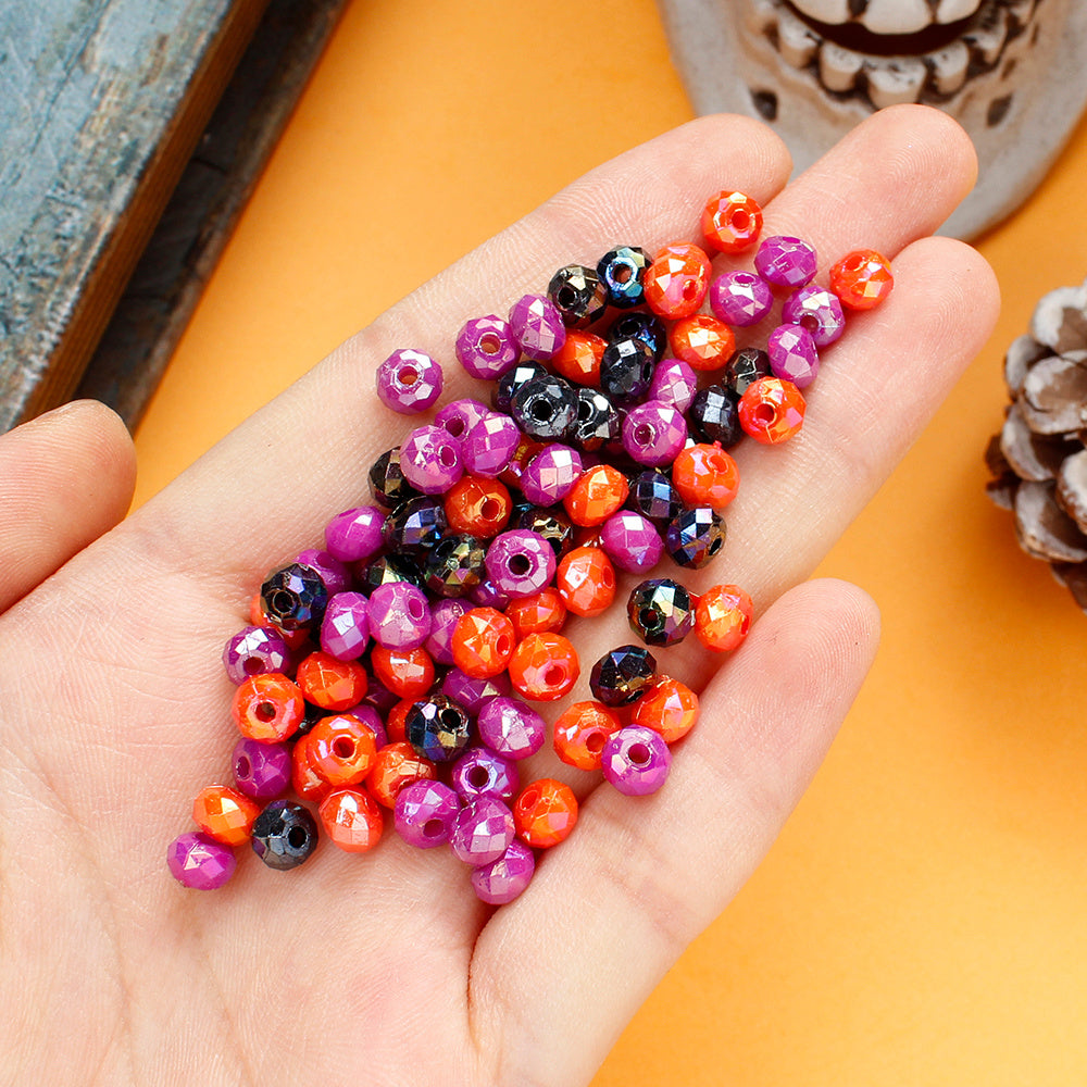2000pcs 6mm Halloween Acrylic Faceted Wheel Beads