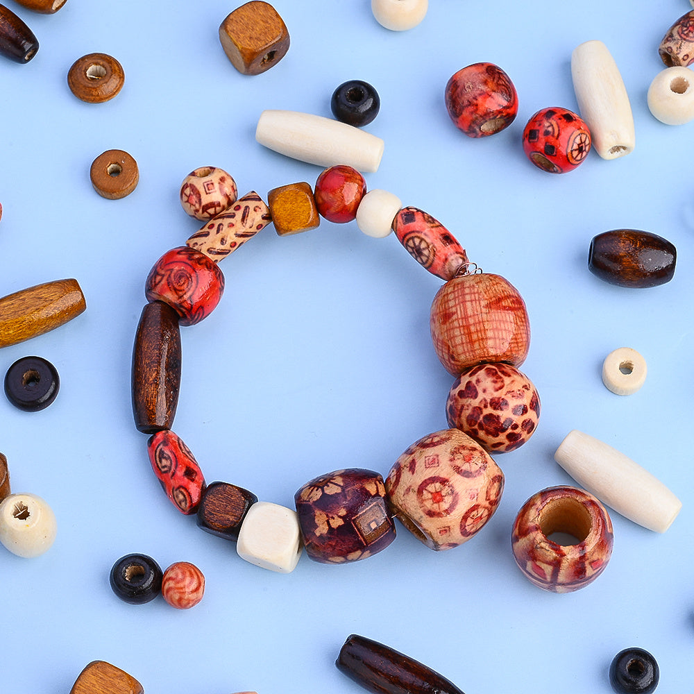 Mixed Irregular Wooden Beads