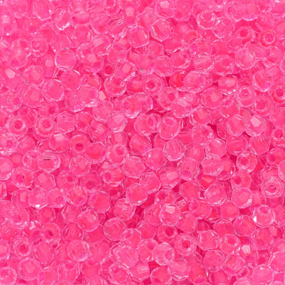 Transparent 4 mm Diamond-Shaped Glass Beads