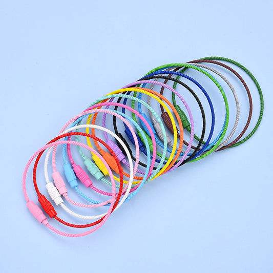 30-Piece 5 cm Large Round Keychain Rings