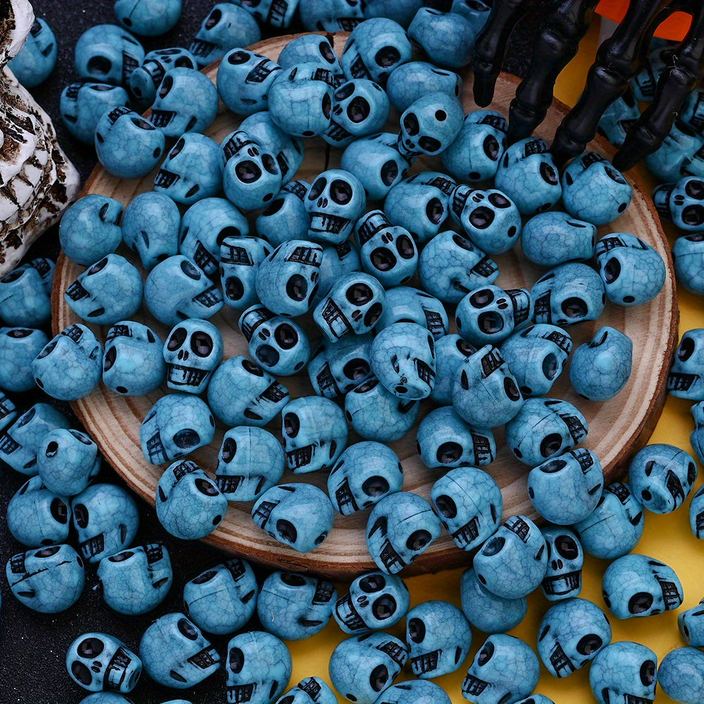 200pcs/set 11x13mm Skull Head Beads