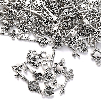 Retro White K Zinc Alloy Pendant Charms
