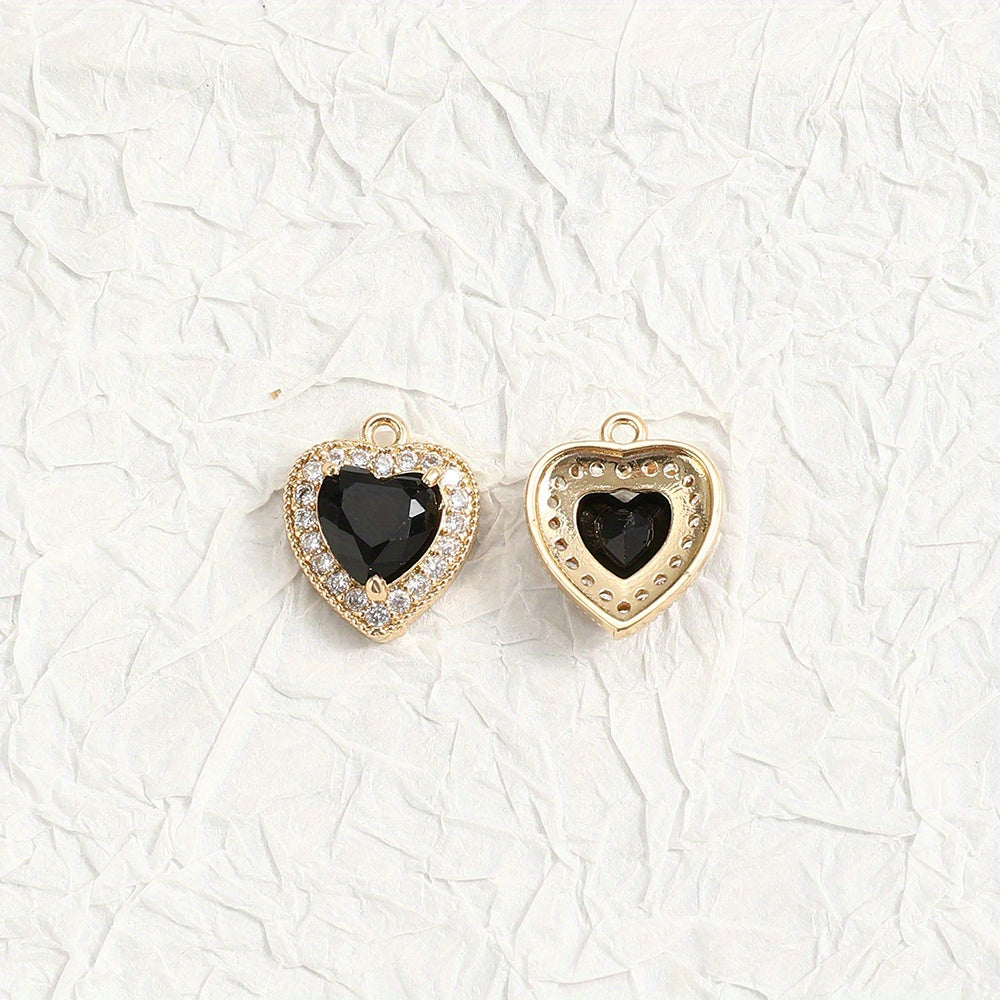 Vintage Heart Glass Pendants