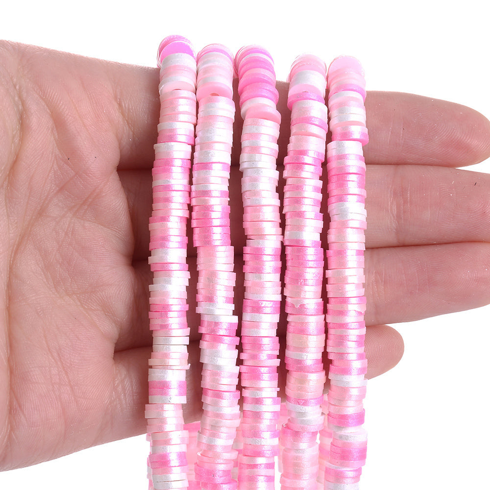 Flat Round Polymer Clay Beads
