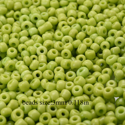 1000pcs 3mm Green Seed Beads