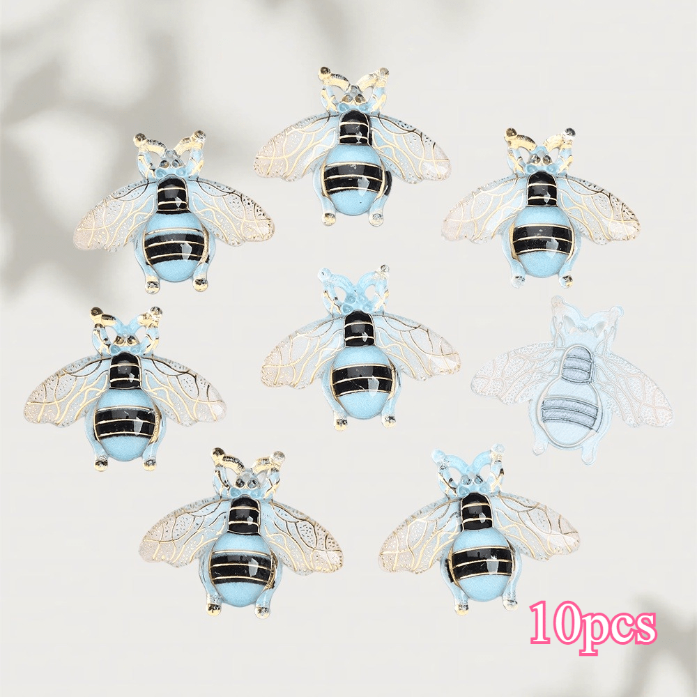 Colorful Acrylic Bee Flatback Rhinestone Charm Pendants