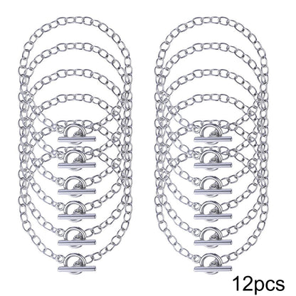 Mixed Color Alloy OT Bracelet Chains