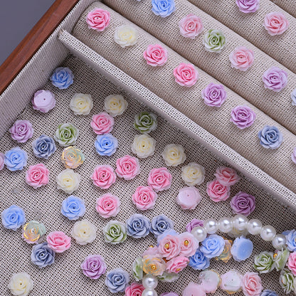 Gradient Resin Camellia Spacer Beads