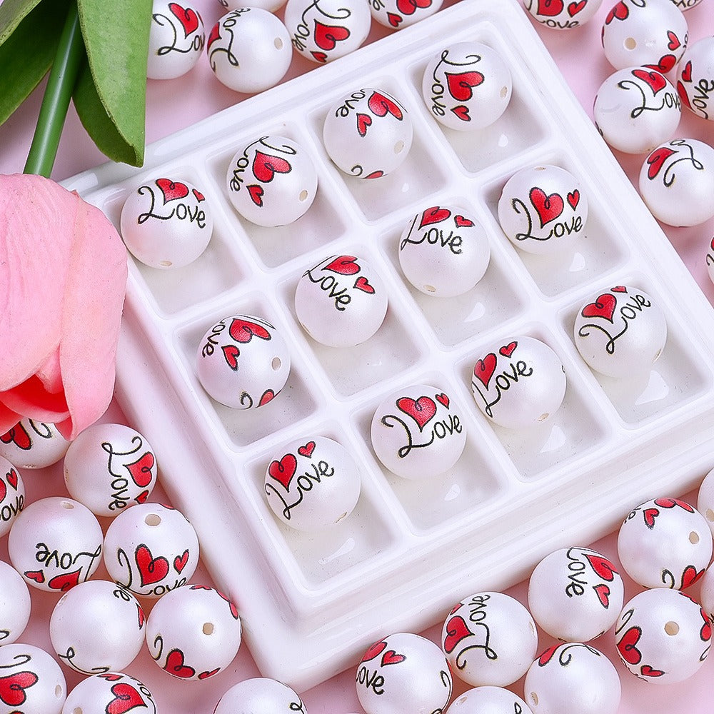 Acrylic LOVE Letter Beads