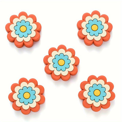 Mixed Flower Silicone Beads