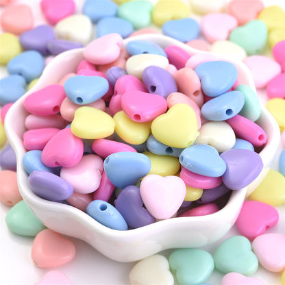 Acrylic Love Heart Beads