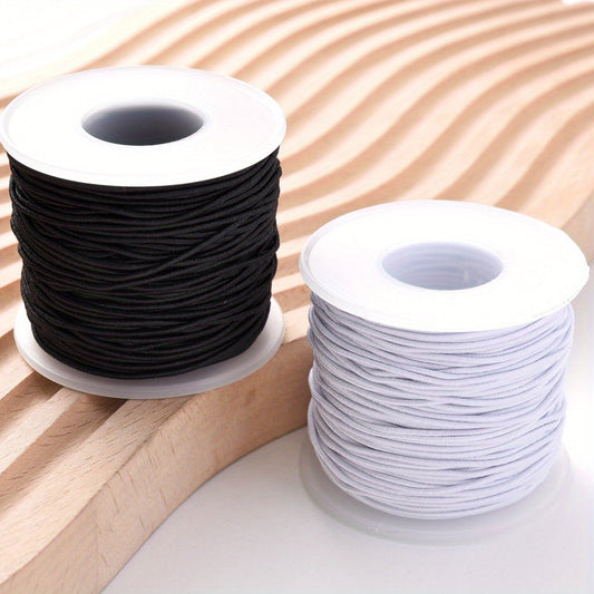 White Black Elastic Jewelry Cords