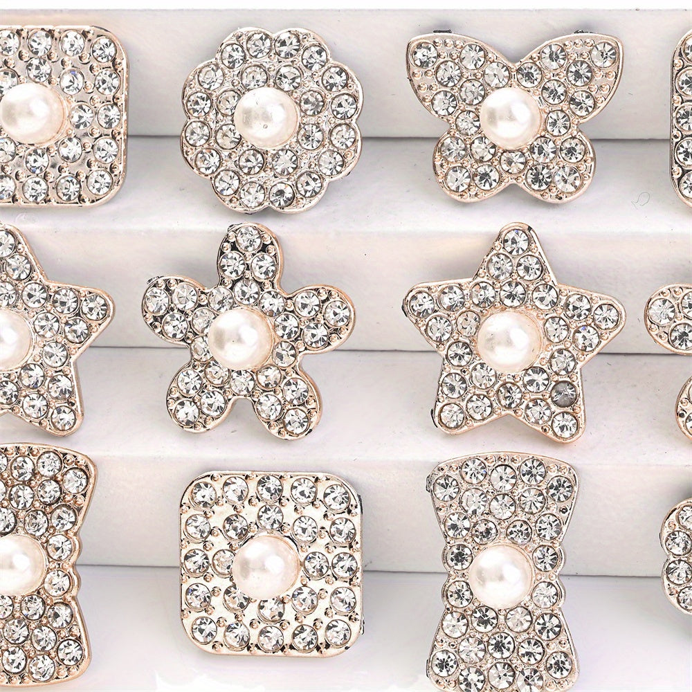 Mix CCB Flower Star Butterfly Flatback Rhinestone Beads