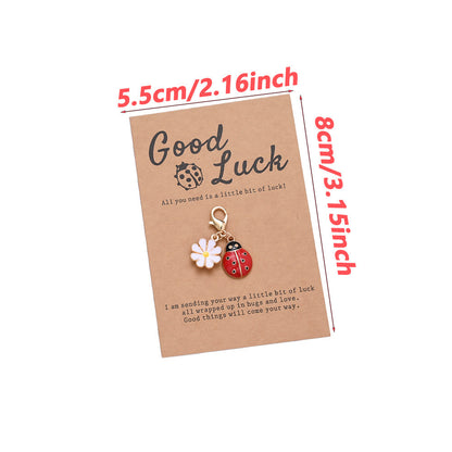 Ladybug Wish Card Keychains
