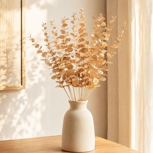 Golden Artificial Eucalyptus Branches