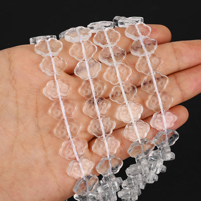 Transparent Cloud Glass Beads