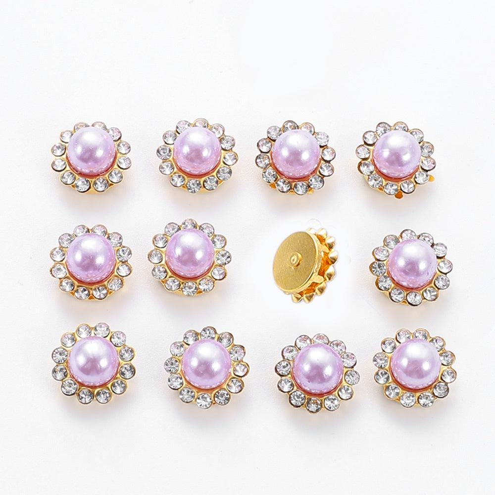 Flower Rhinestone Pearl Cabochons