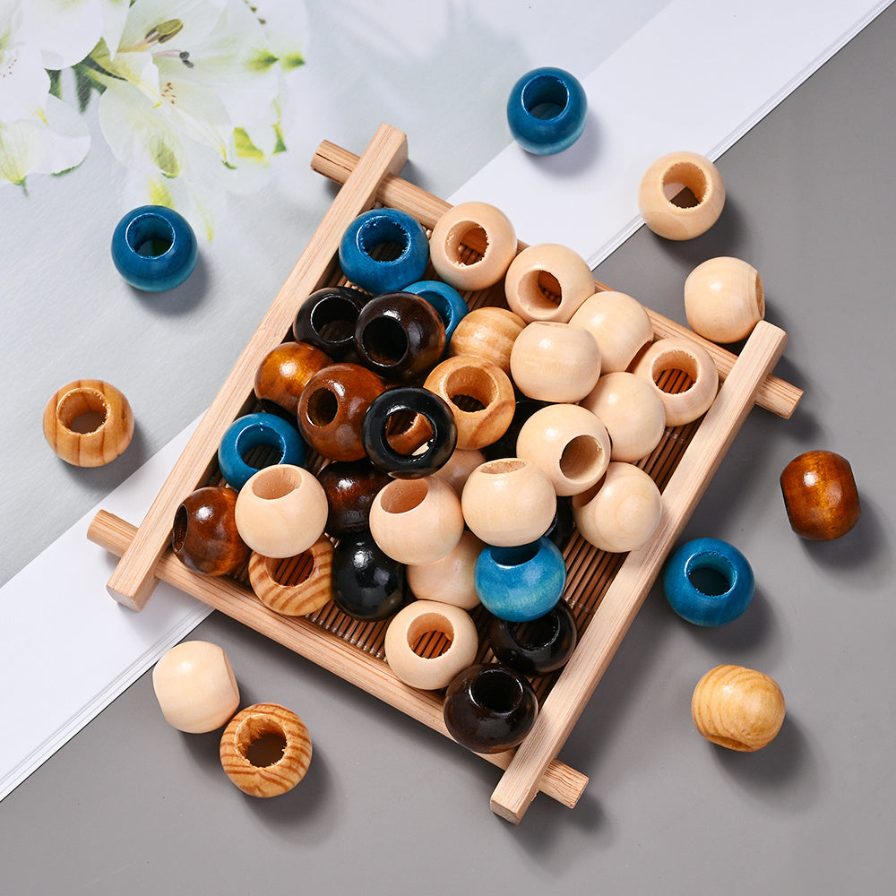 Long Unfinished Wooden Tube Beads