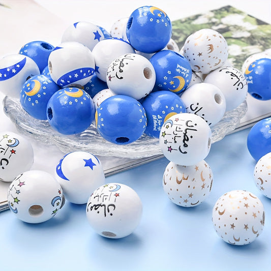 10-Piece 16 mm DIY Colored Wooden Beads