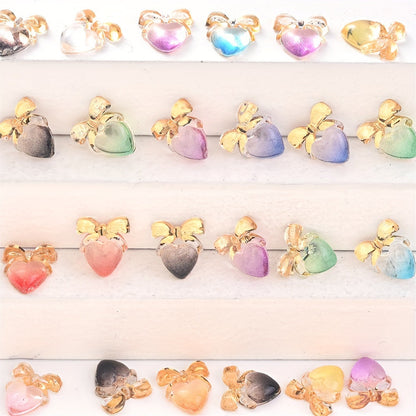 Heart Bow Acrylic Beads