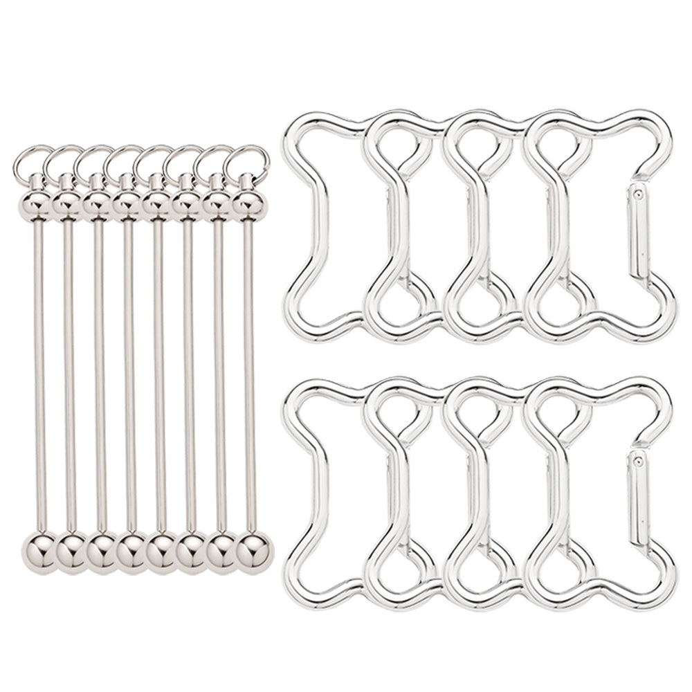 Beadable Bone Shape Keychain Kit