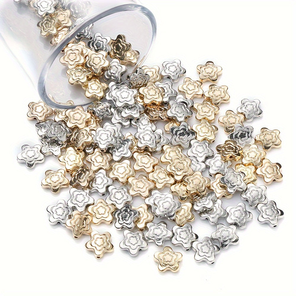 Swirl Flower Plastic Spacer Beads