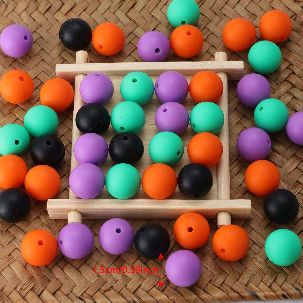 Halloween Silicone Round Beads