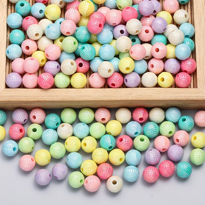 50/100pcs 8/10mm Macaron Color Acrylic Round Beads