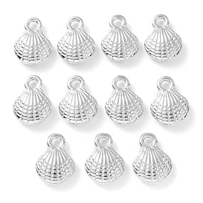 Gold and Silver CCB Shell Pendant Beads