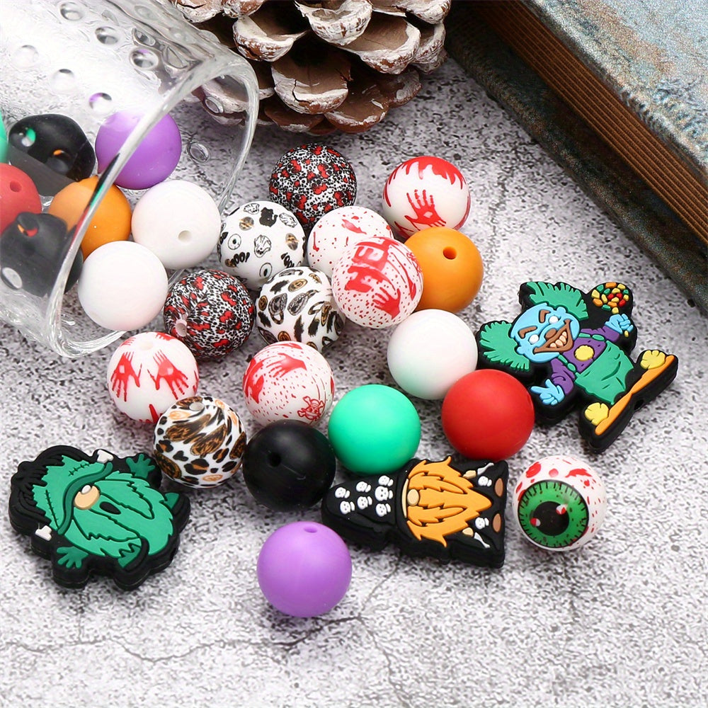 72-Piece Halloween Silicone Bead Set