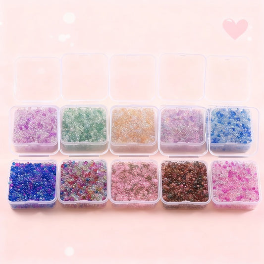 3000pcs/Box Colorful Glass Rice Seed Beads Set