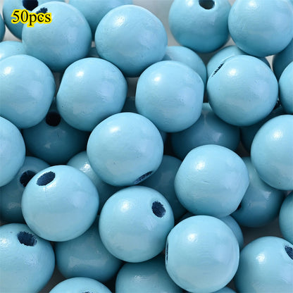 Marine-Themed Wooden Beads