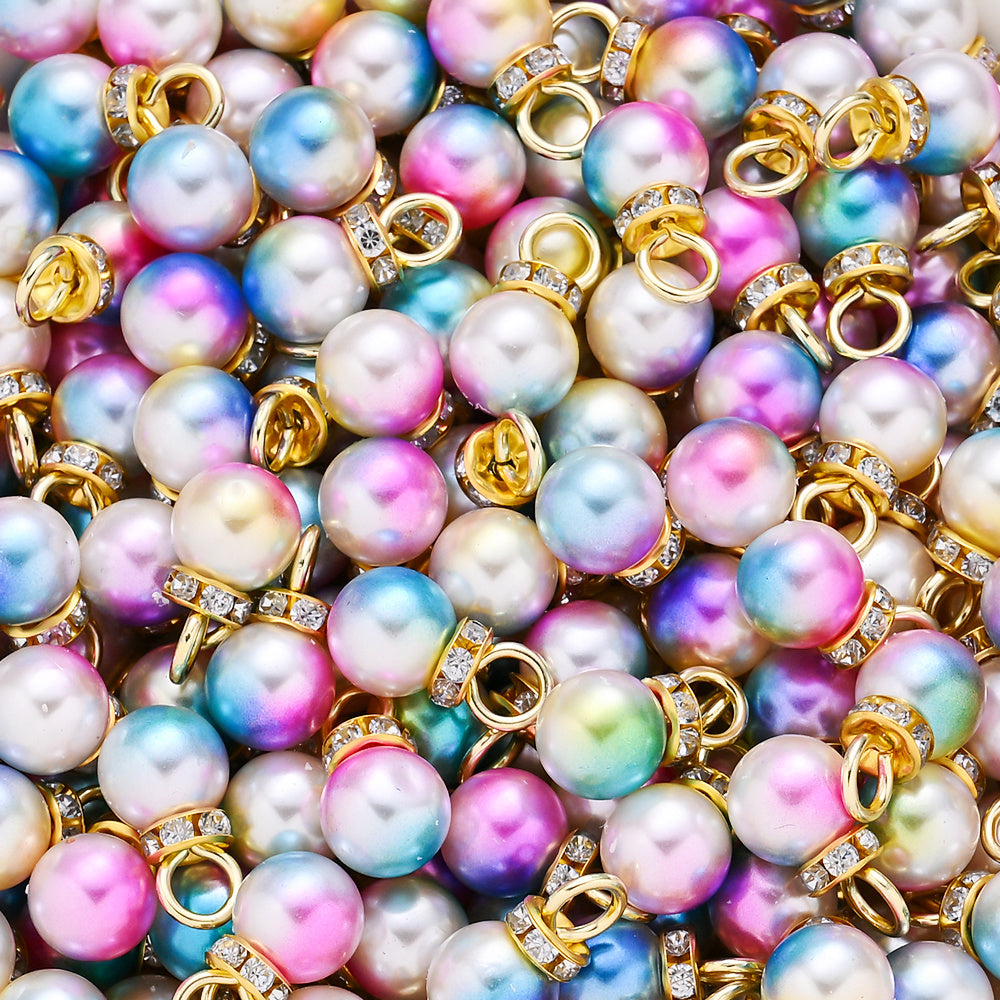 20-Piece 10 mm Iridescent Mermaid Bead Set