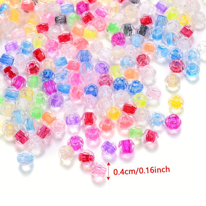 Transparent 4 mm Diamond-Shaped Glass Beads