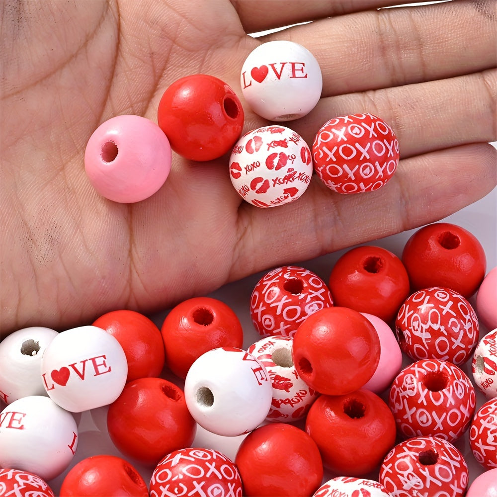 Creative Pattern Wooden Beads