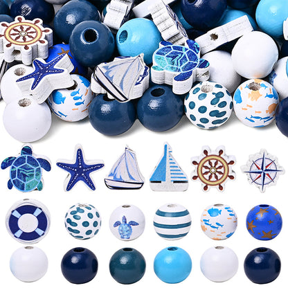 Nautical-Themed Wooden Beads