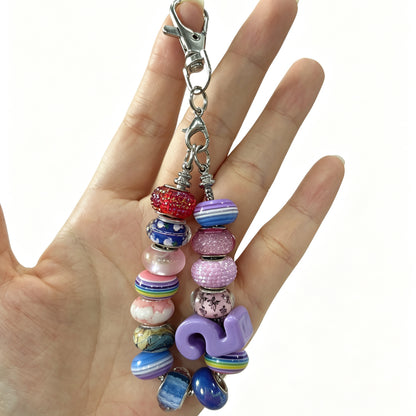 188pcs Sparkling Acrylic Large Hole Spacer Beads