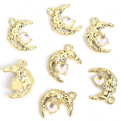 Aurora Colorful Rhinestone Alloy Charms