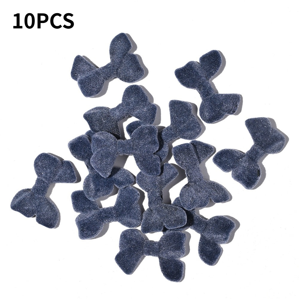 Flocked Bow Resin Beads
