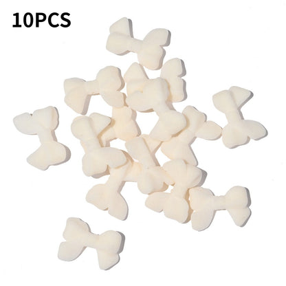 Flocked Bow Resin Beads