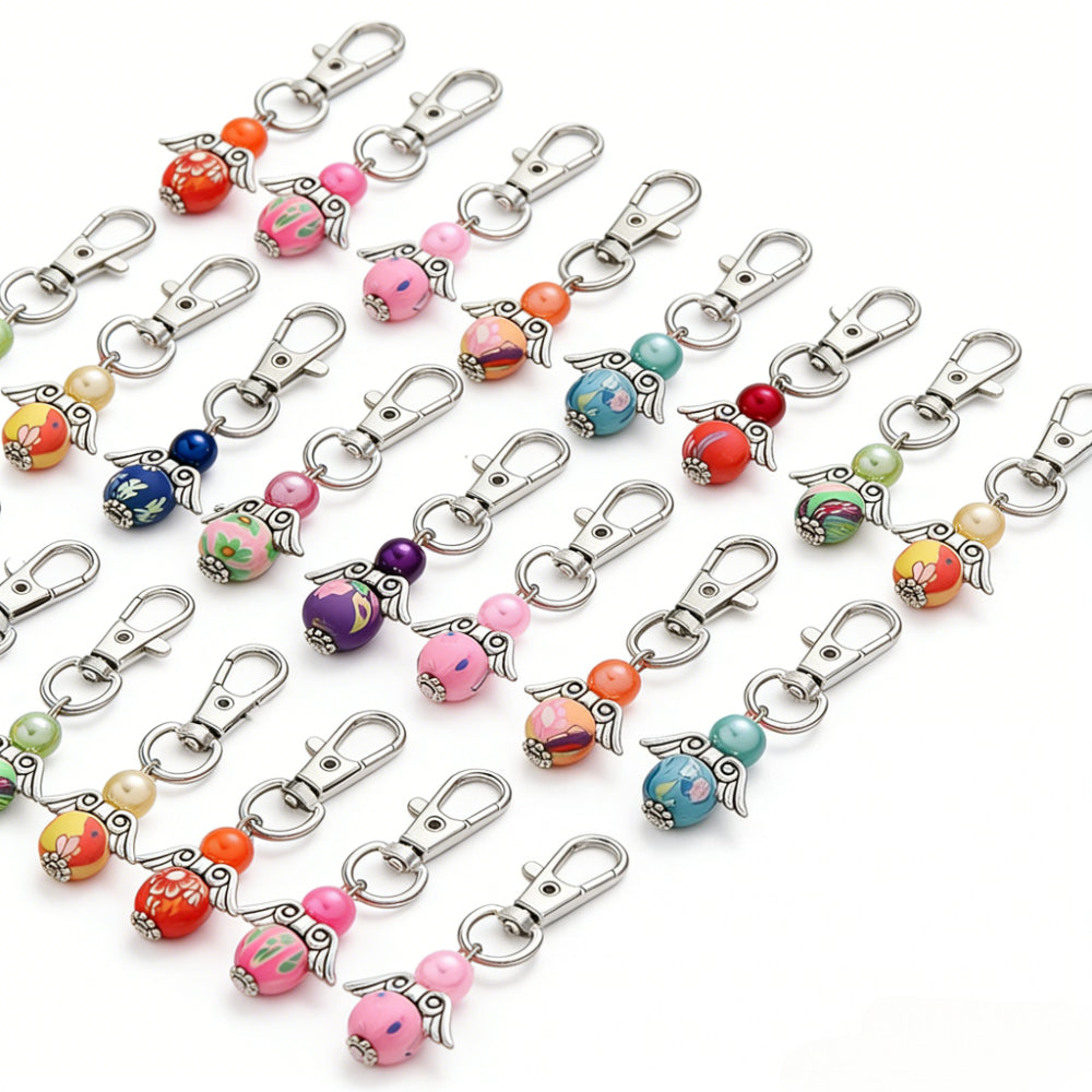 24PCS Random Mix Angel Mini Keychain Set