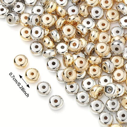 100PCS 7mm Bright Round CCB Spacer Bead Set