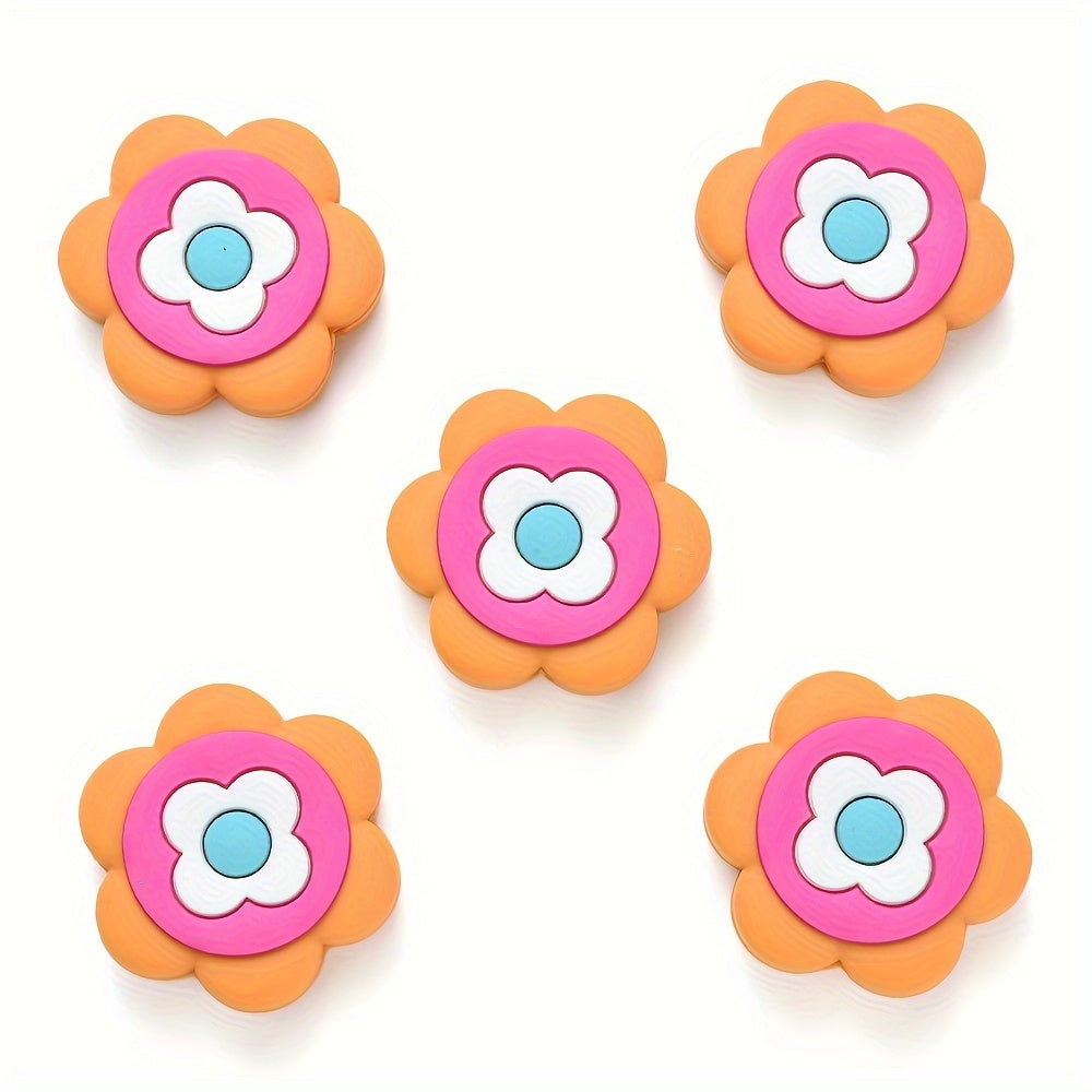 Mixed Flower Silicone Beads