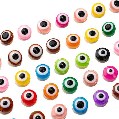 20/50pcs 6-14mm Colorful Flat Round Eye Resin Beads