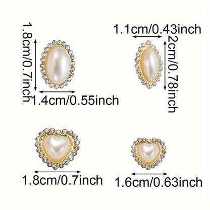 20pcs White Acrylic Artificial Pearl Beads