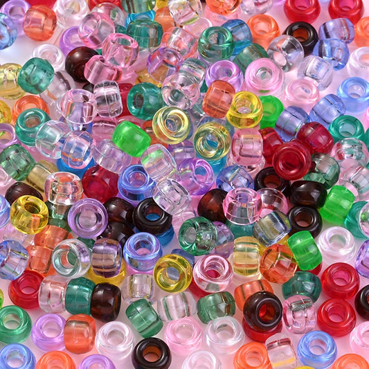 Transparent Colorful Pony Beads